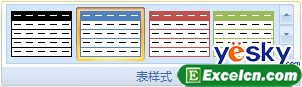 Excel 2007功能区图像