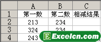 Excel相减函数的换位思考