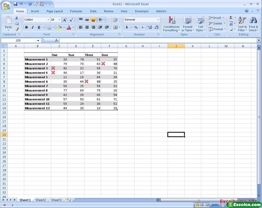 Excel 2007新知:技巧2_如何仅在部分单元格中设置图标