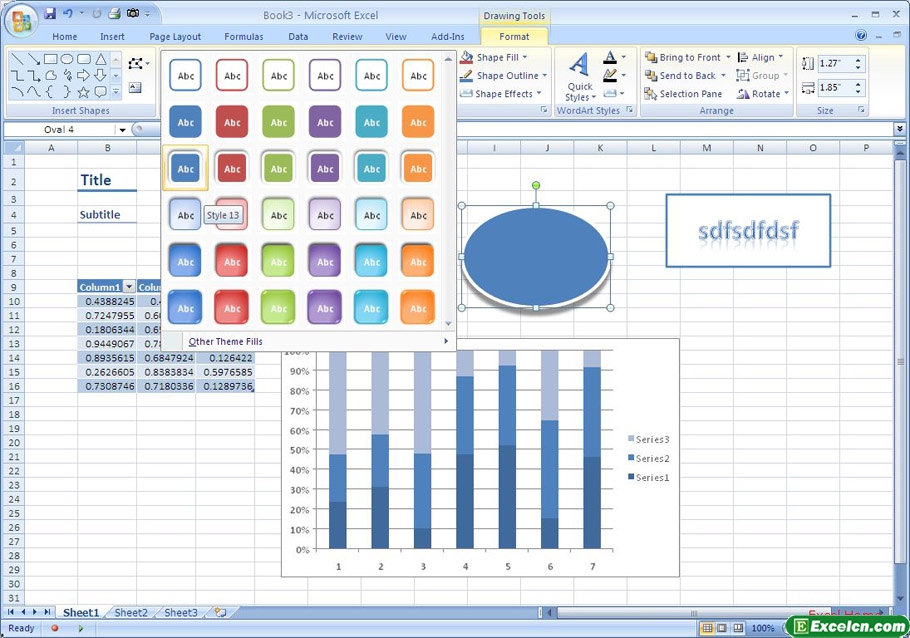 Excel 2007新知:图形-Shapes