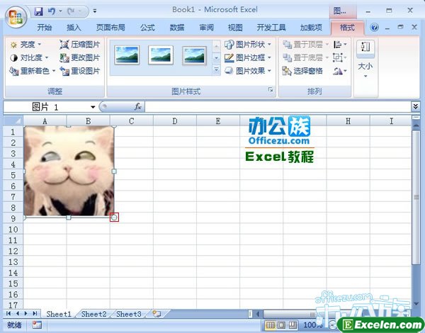 拖动周围的小圆圈可以调整图片尺寸