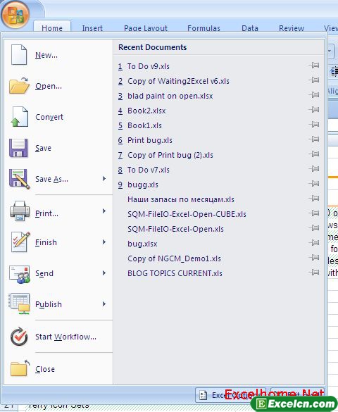 Excel 2007新知：工具|选项发生了什么变化？